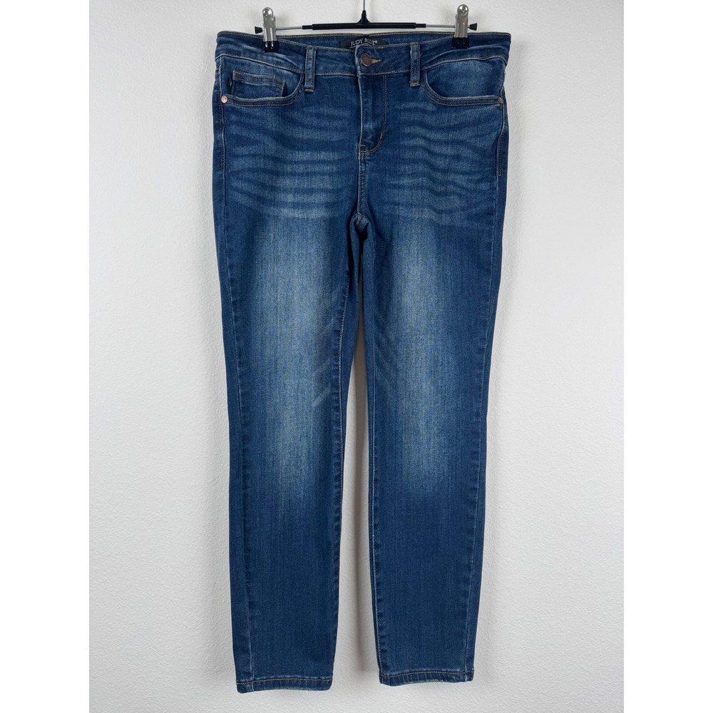 Judy Blue Slim Jeans Womens 29 Dark Wash Excellent Casual JB82102 DK Distressed